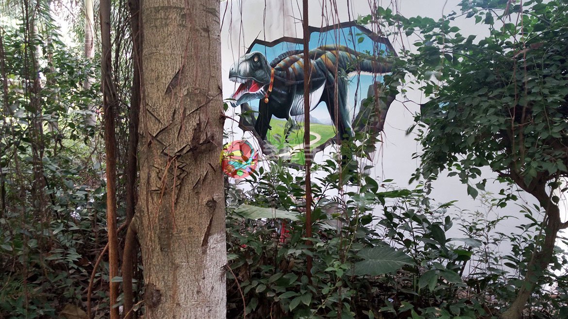 外墻3D彩繪,手繪墻畫